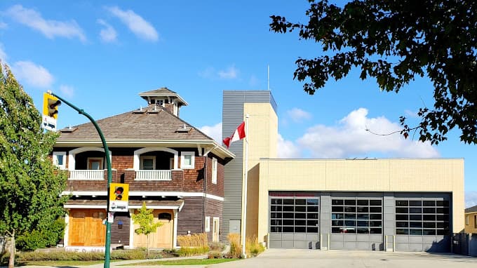 image of renfrew firehall on a sunny day